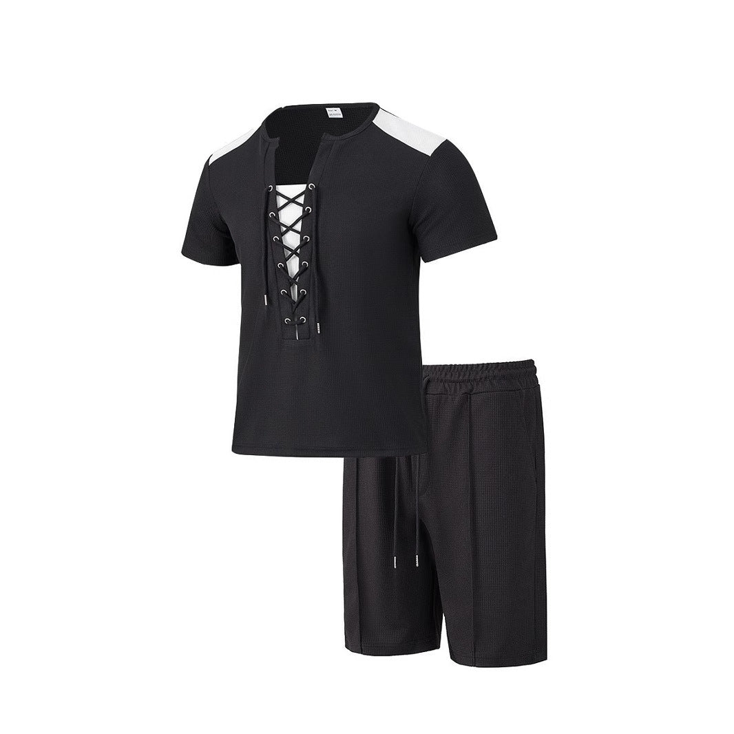 Herrar Sportigt Fritids-set med modern snörkrage och shorts Eva Jonsson-Eva Jonsson