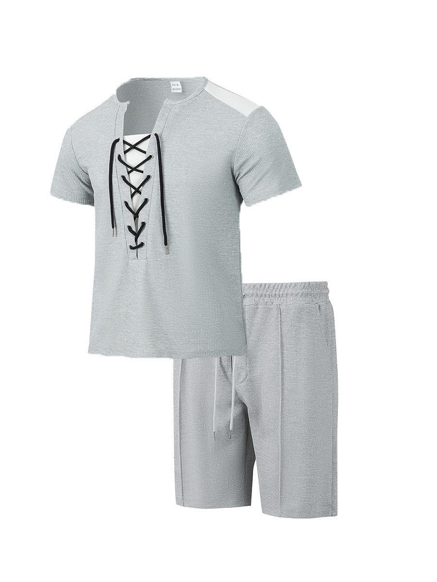 Herrar Sportigt Fritids-set med modern snörkrage och shorts Eva Jonsson-Eva Jonsson