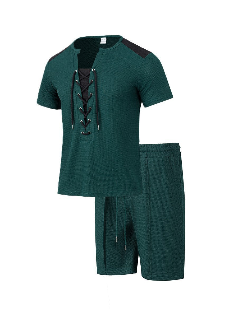 Herrar Sportigt Fritids-set med modern snörkrage och shorts Eva Jonsson-Eva Jonsson