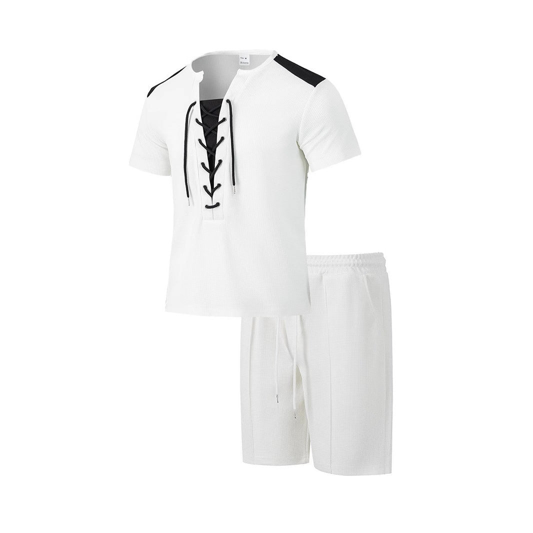 Herrar Sportigt Fritids-set med modern snörkrage och shorts Eva Jonsson-Eva Jonsson