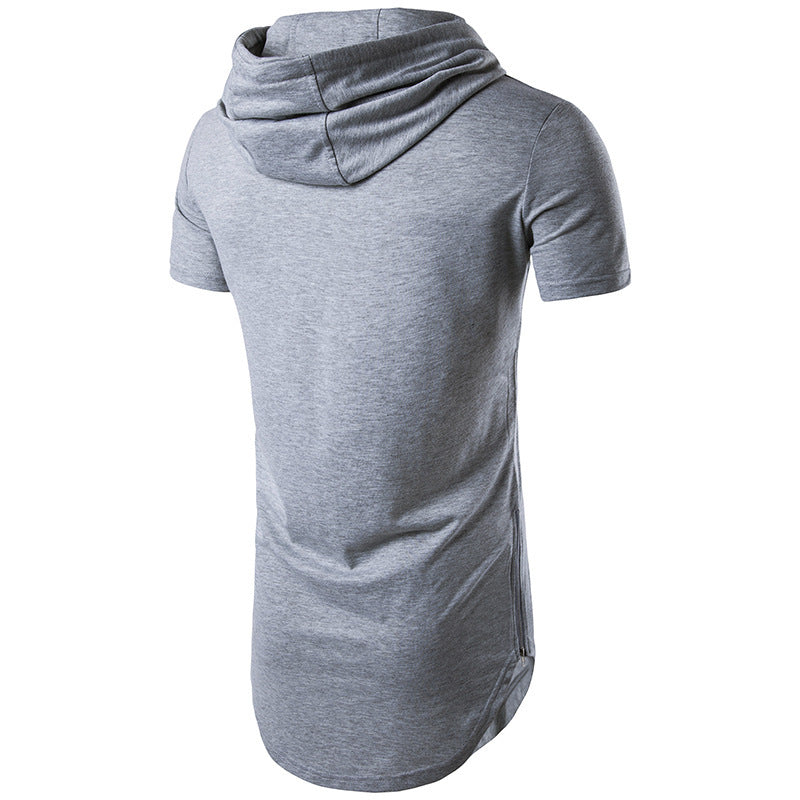 Herrar Sportigt Huva-T-Shirt med modern passform och sidofickor med dragkedja Mirla-Eva Jonsson