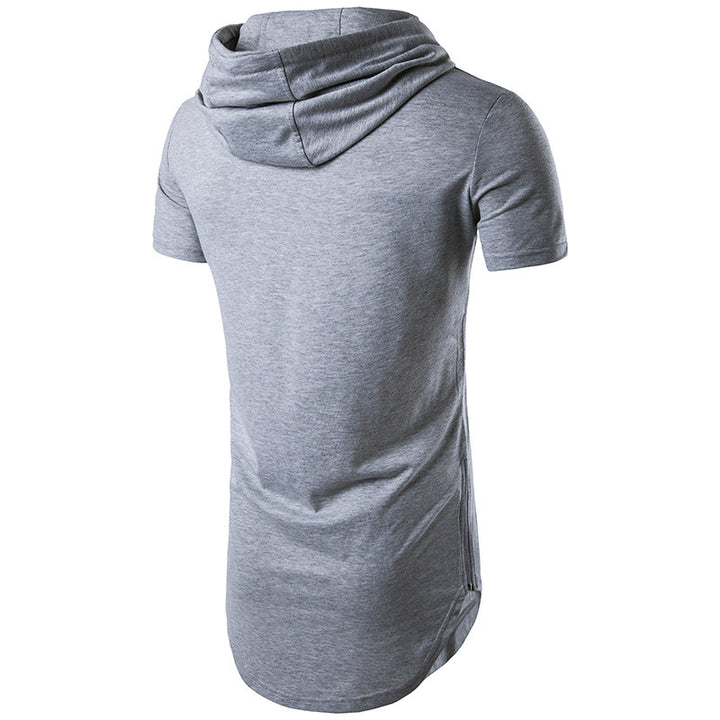 Herrar Sportigt Huva-T-Shirt med modern passform och sidofickor med dragkedja Mirla-Eva Jonsson