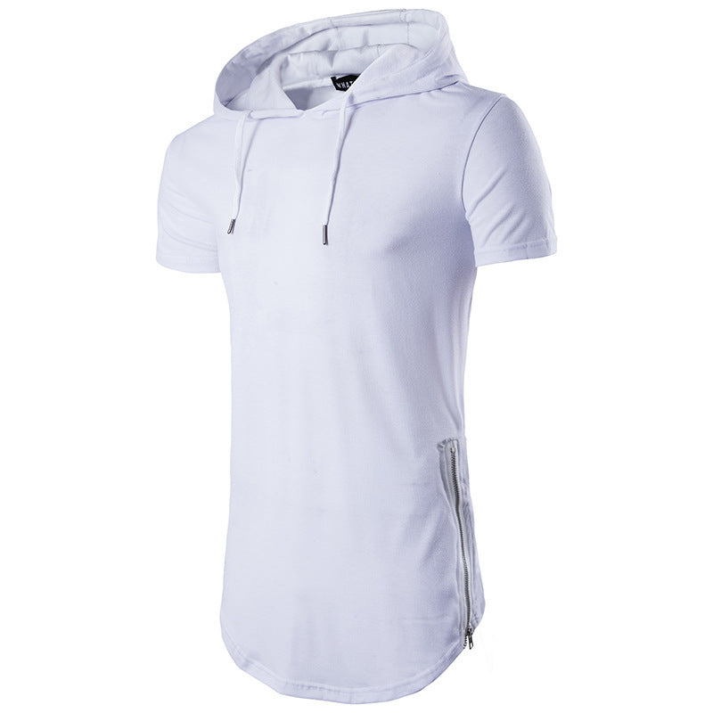 Herrar Sportigt Huva-T-Shirt med modern passform och sidofickor med dragkedja Mirla-Eva Jonsson