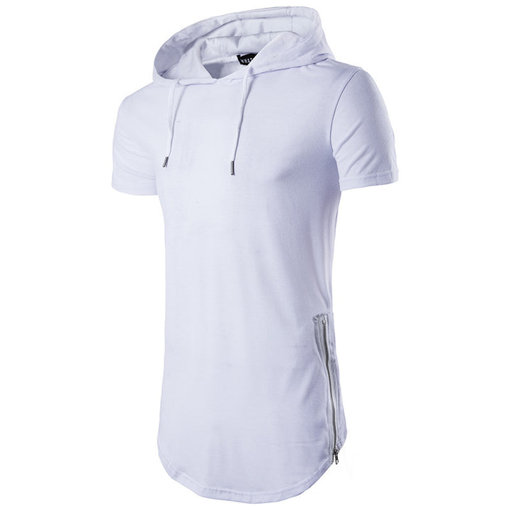 Herrar Sportigt Huva-T-Shirt med modern passform och sidofickor med dragkedja Mirla-Eva Jonsson