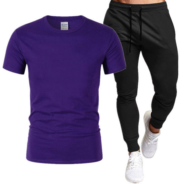 Herrar Sportigt T-shirt och Joggingbyxor Set Mirla-Eva Jonsson