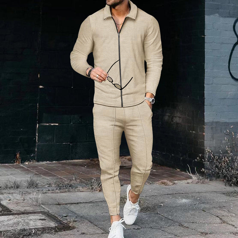Herrar Sportigt Zip-Up Set med andningsbar struktur Mirla-Eva Jonsson