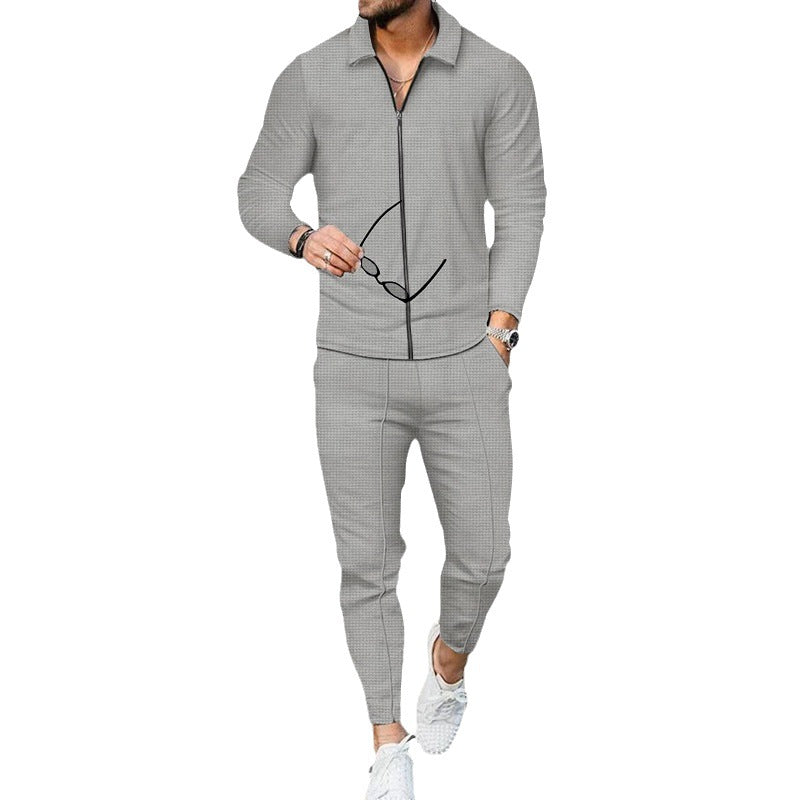 Herrar Sportigt Zip-Up Set med andningsbar struktur Mirla-Eva Jonsson