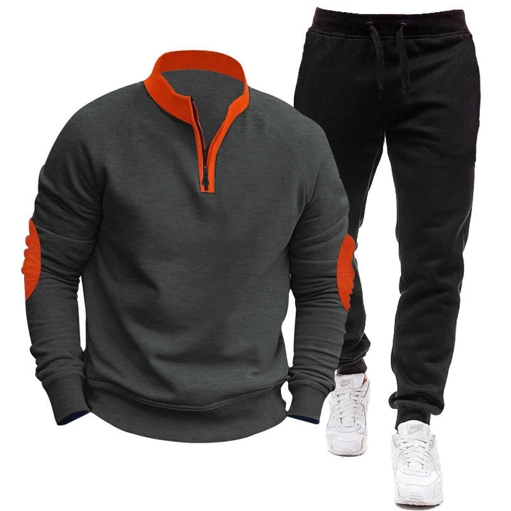 Herrar Sportigt hoodie- och joggingset med kontrasterande ärm-accenter Mirla-Eva Jonsson
