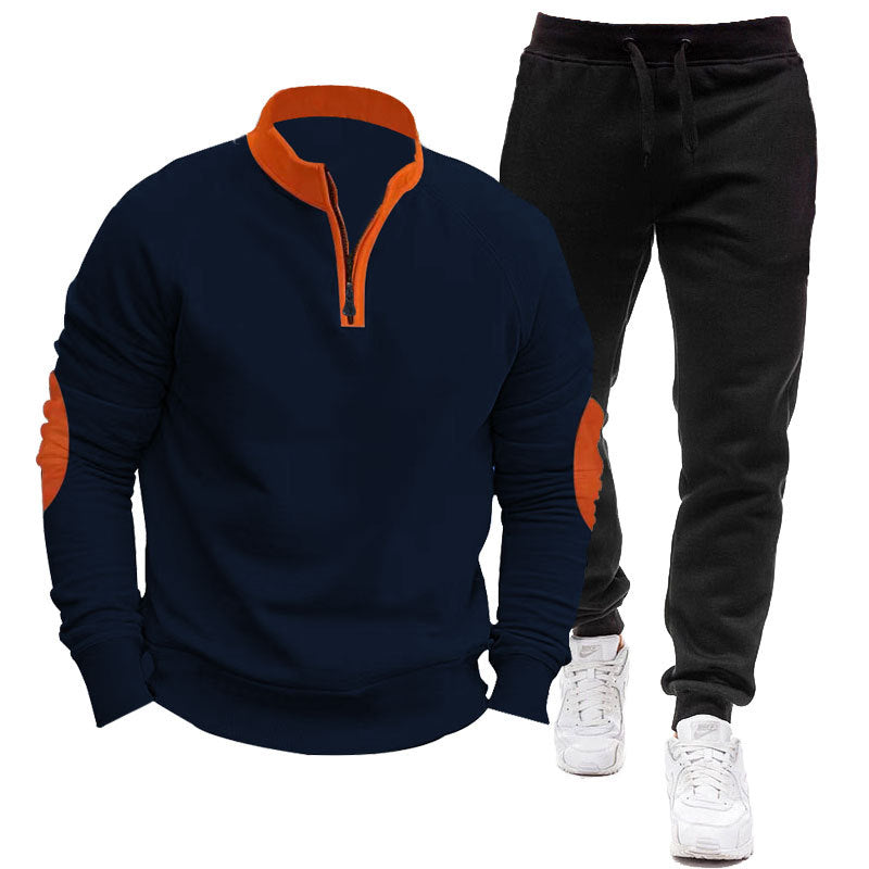 Herrar Sportigt hoodie- och joggingset med kontrasterande ärm-accenter Mirla-Eva Jonsson