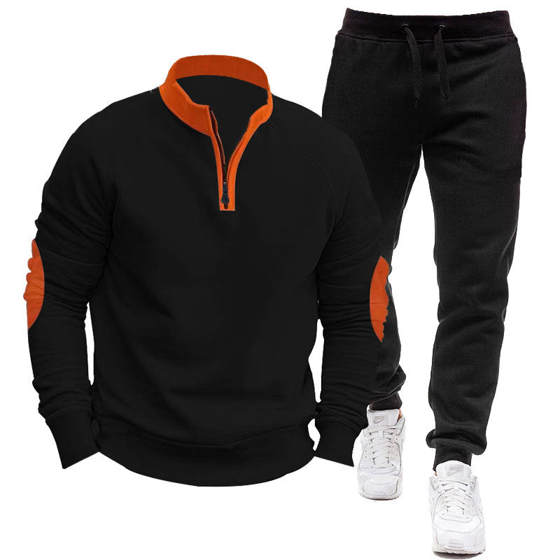 Herrar Sportigt hoodie- och joggingset med kontrasterande ärm-accenter Mirla-Eva Jonsson