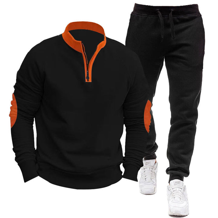 Herrar Sportigt hoodie- och joggingset med kontrasterande ärm-accenter Mirla-Eva Jonsson