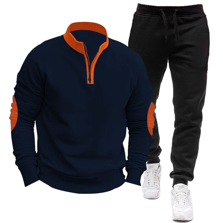 Herrar Sportigt hoodie- och joggingset med kontrasterande ärm-accenter Mirla-Eva Jonsson