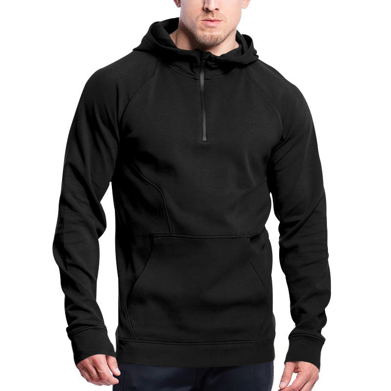 Herrar Sportiv Hoodie med halv dragkedja och praktisk känguruficka Eva Jonsson-Eva Jonsson