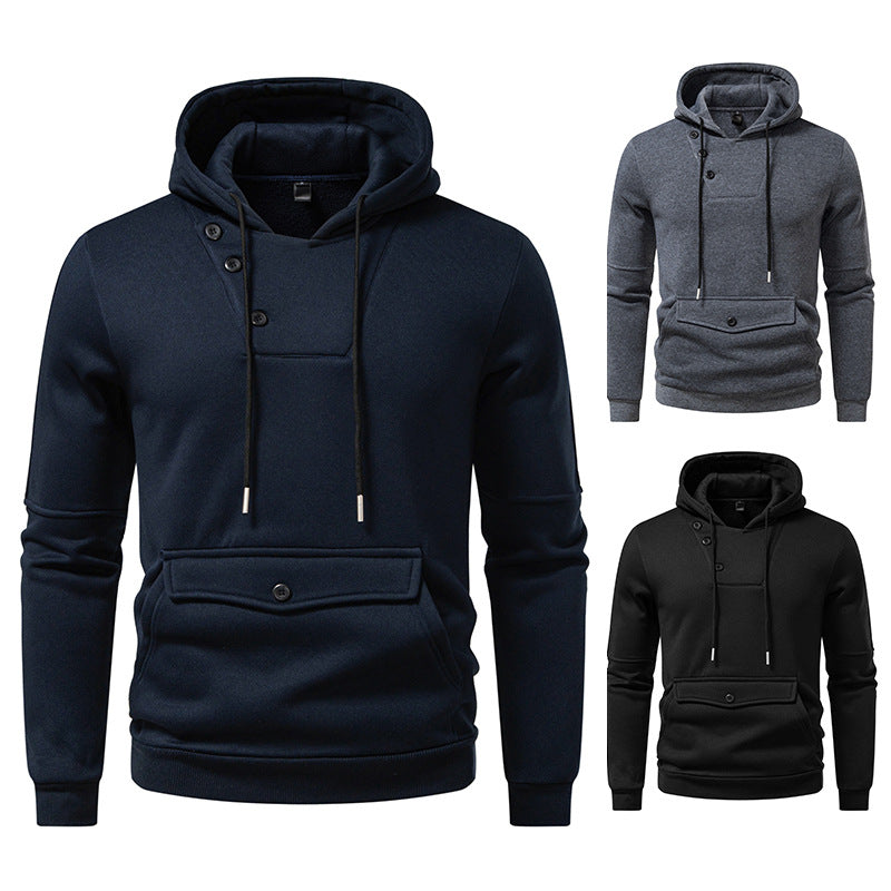 Herrar Stiliga Hoodies med Knappar Mirla-Eva Jonsson
