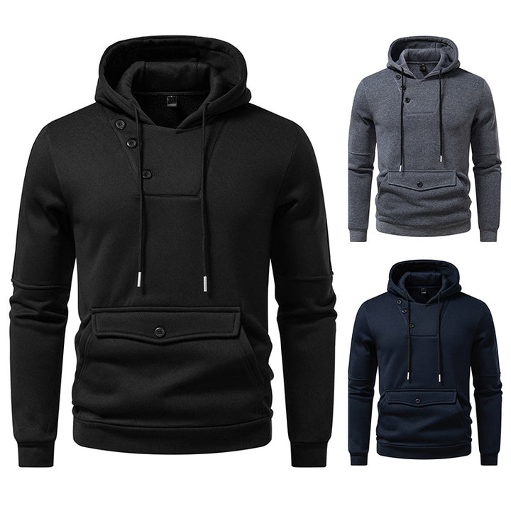 Herrar Stiliga Hoodies med Knappar Mirla-Eva Jonsson