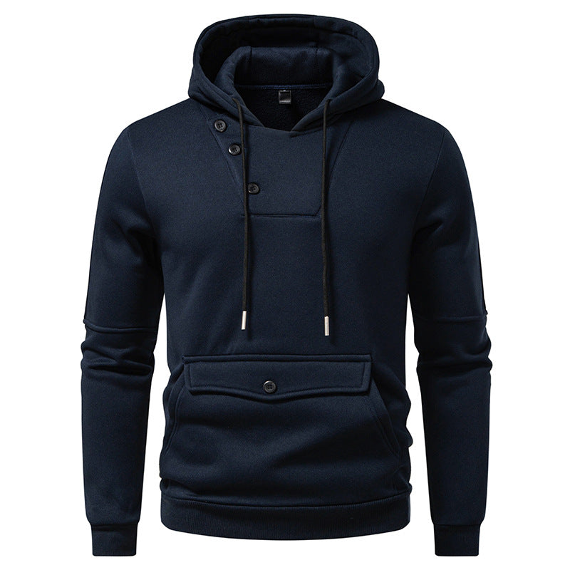 Herrar Stiliga Hoodies med Knappar Mirla-Eva Jonsson