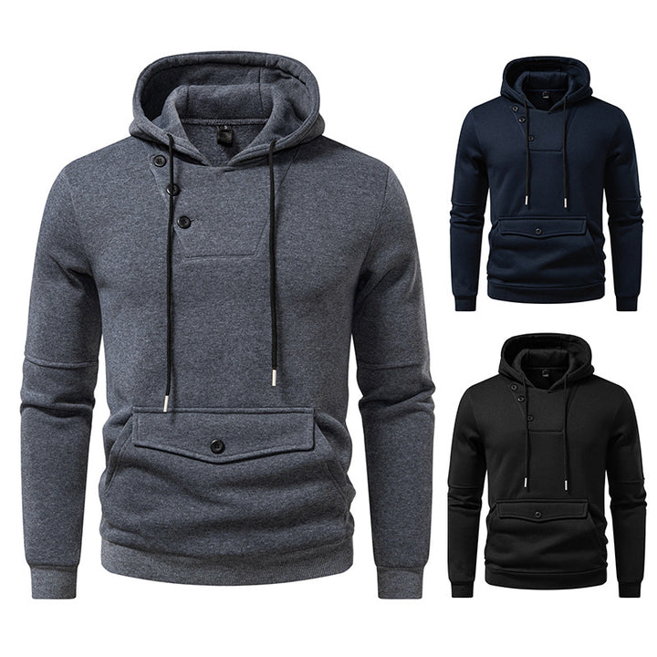 Herrar Stiliga Hoodies med Knappar Mirla-Eva Jonsson
