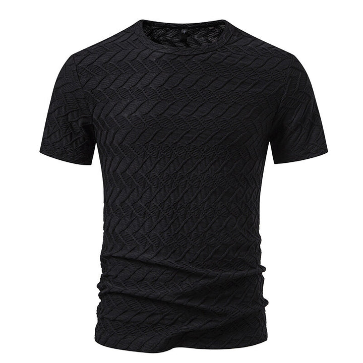 Herrar Strukturerad kortärmad t-shirt med modern design Mirla-Eva Jonsson