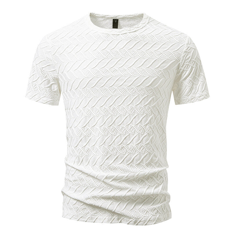 Herrar Strukturerad kortärmad t-shirt med modern design Mirla-Eva Jonsson
