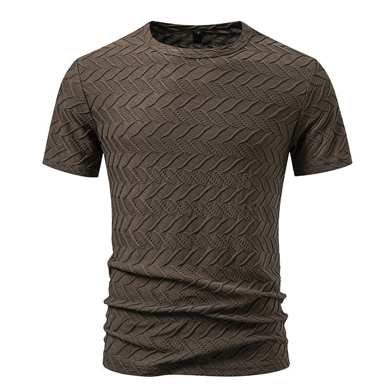 Herrar Strukturerad kortärmad t-shirt med modern design Mirla-Eva Jonsson
