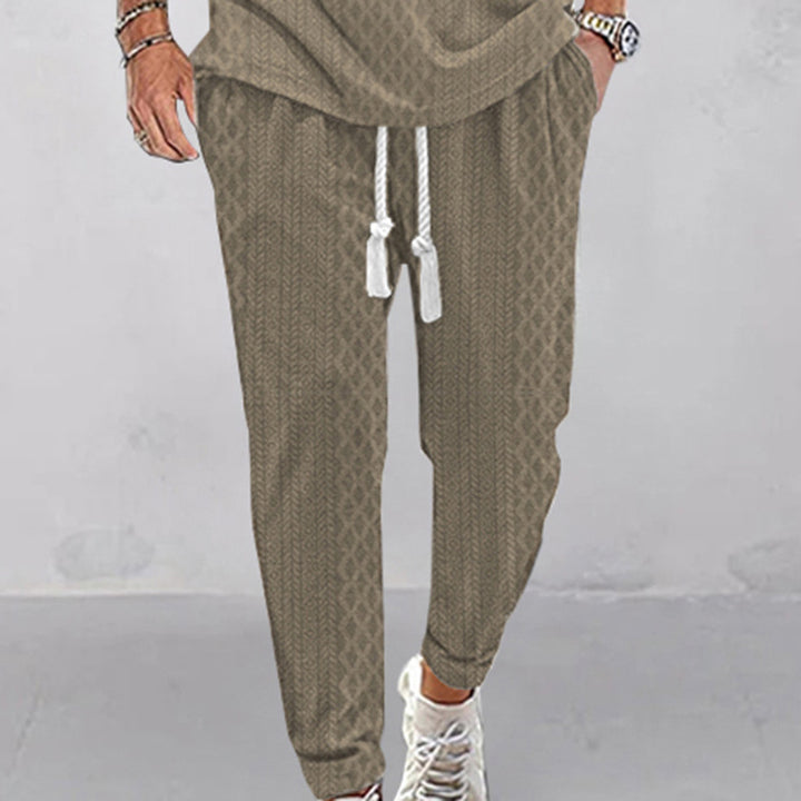 Herrar Stylish fritidsbyxor med elastisk midja och praktiska fickor Mirla-Eva Jonsson