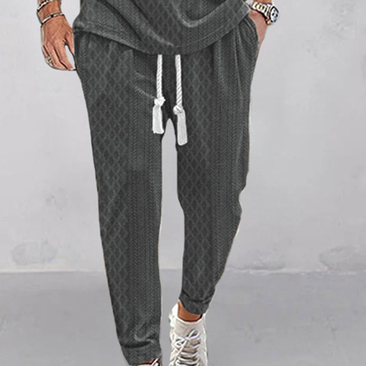 Herrar Stylish fritidsbyxor med elastisk midja och praktiska fickor Mirla-Eva Jonsson