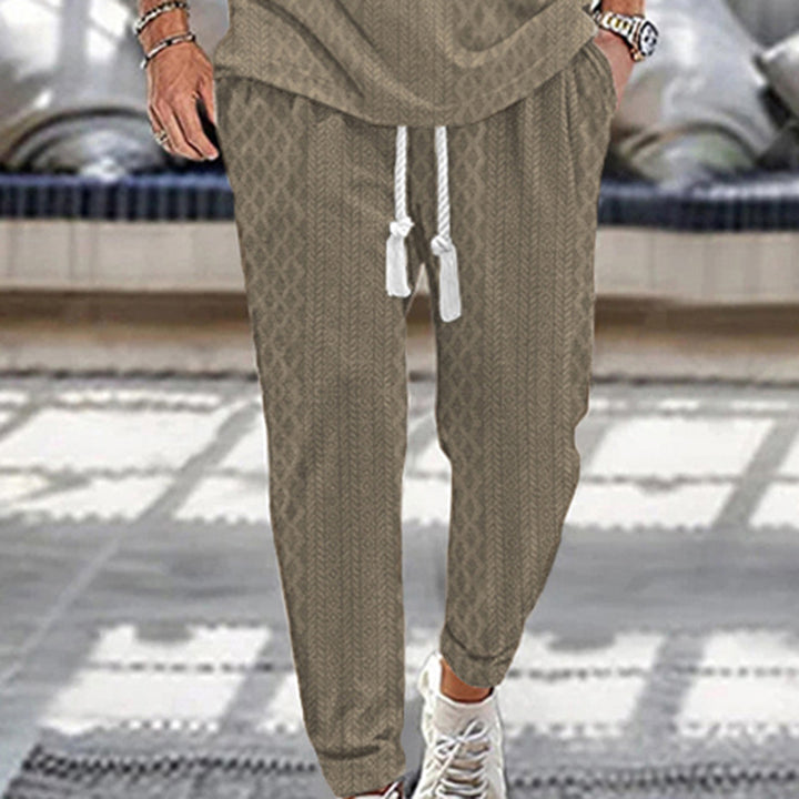 Herrar Stylish fritidsbyxor med elastisk midja och praktiska fickor Mirla-Eva Jonsson