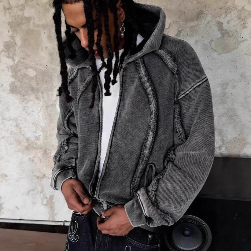 Herrar Urban hoodie av strukturerat material Mirla-Eva Jonsson