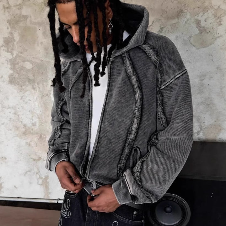 Herrar Urban hoodie av strukturerat material Mirla-Eva Jonsson
