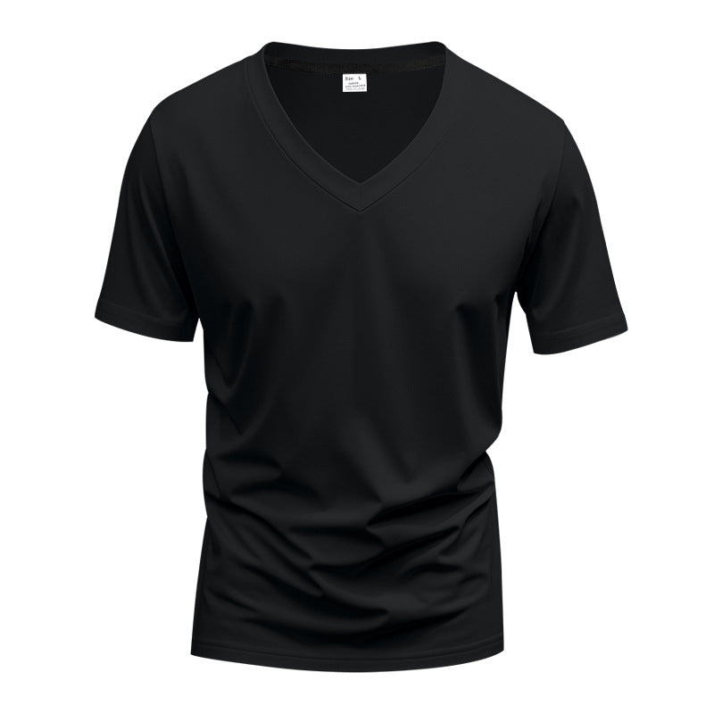 Herrar V-hals T-shirt i andningsbar och snabbtorkande bomull Eva Jonsson-Eva Jonsson
