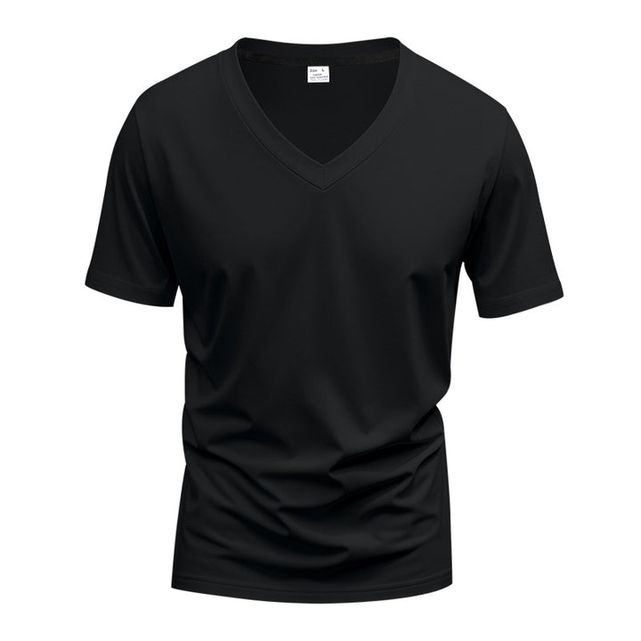 Herrar V-hals T-shirt i andningsbar och snabbtorkande bomull Eva Jonsson-Eva Jonsson