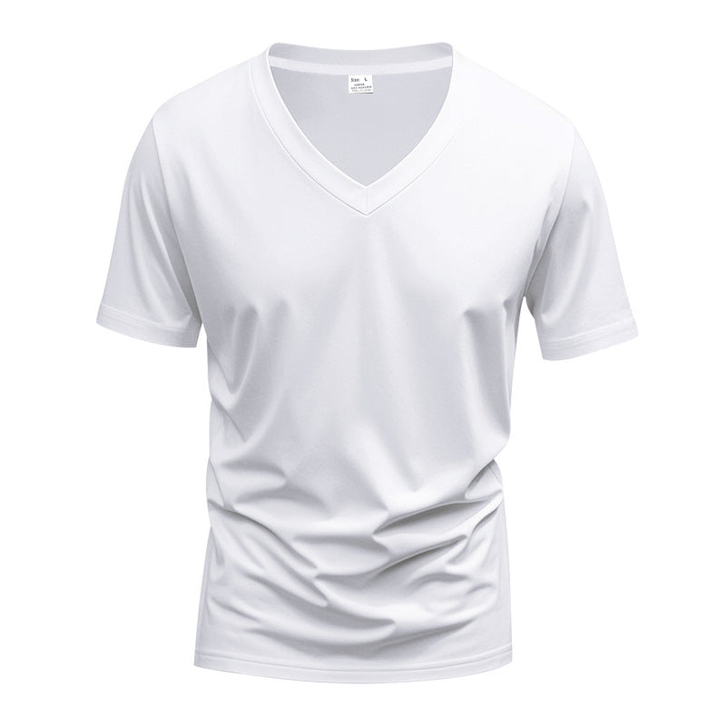 Herrar V-hals T-shirt i andningsbar och snabbtorkande bomull Eva Jonsson-Eva Jonsson
