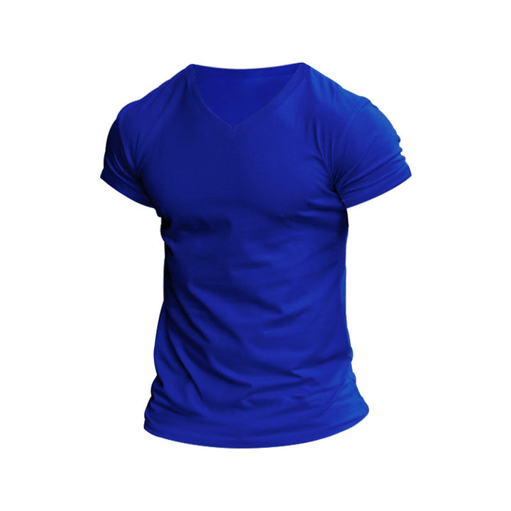 Herrar V-hals T-shirt i mjuk bomullsblandning Mirla-Eva Jonsson
