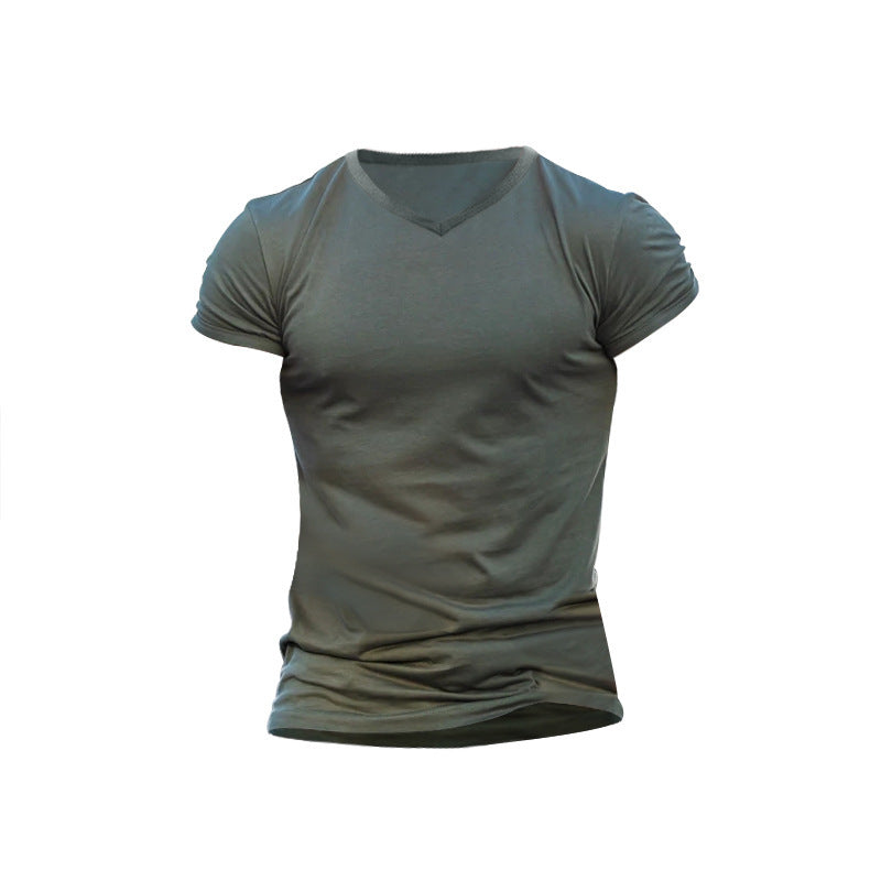 Herrar V-hals T-shirt i mjuk bomullsblandning Mirla-Eva Jonsson