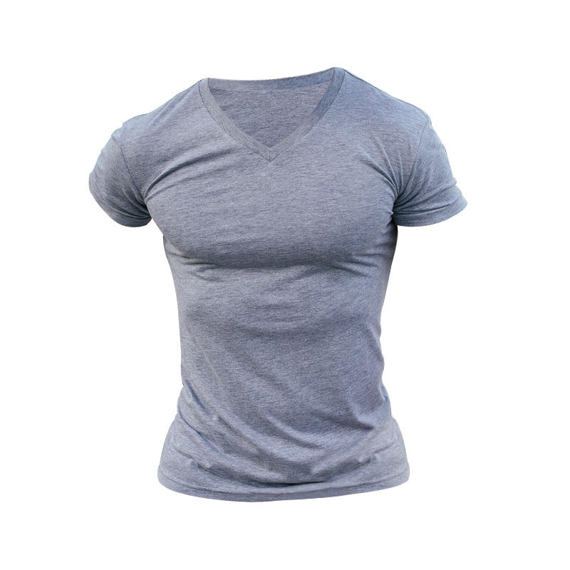 Herrar V-hals T-shirt i mjuk bomullsblandning Mirla-Eva Jonsson
