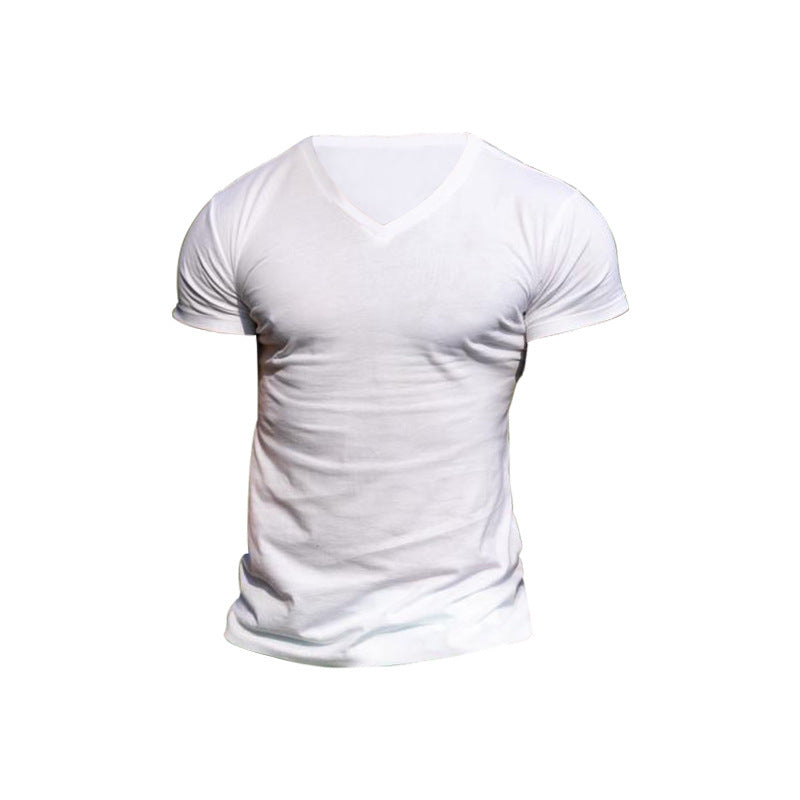 Herrar V-hals T-shirt i mjuk bomullsblandning Mirla-Eva Jonsson