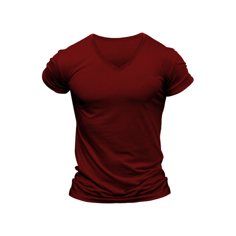 Herrar V-hals T-shirt i mjuk bomullsblandning Mirla-Eva Jonsson