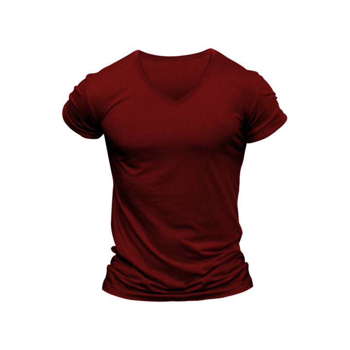 Herrar V-hals T-shirt i mjuk bomullsblandning Mirla-Eva Jonsson