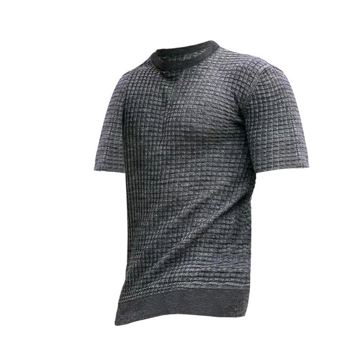 Herrar andningsaktiv tränings T-shirt med strukturerad design Mirla-Eva Jonsson