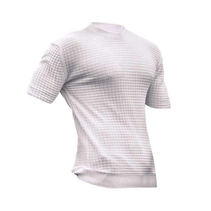 Herrar andningsaktiv tränings T-shirt med strukturerad design Mirla-Eva Jonsson