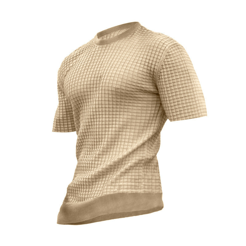 Herrar andningsaktiv tränings T-shirt med strukturerad design Mirla-Eva Jonsson