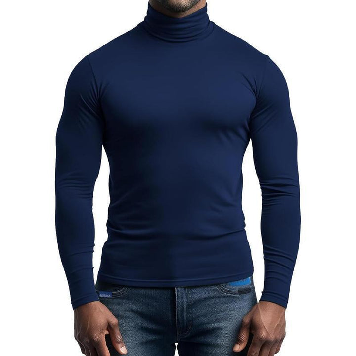 Herrar andningsbar rullkrage T-shirt i mjuk jersey Mirla-Eva Jonsson