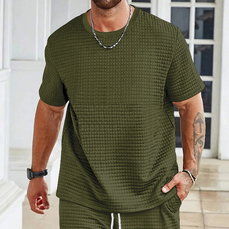 Herrar avslappnad T-shirt med strukturerad design Mirla-Eva Jonsson