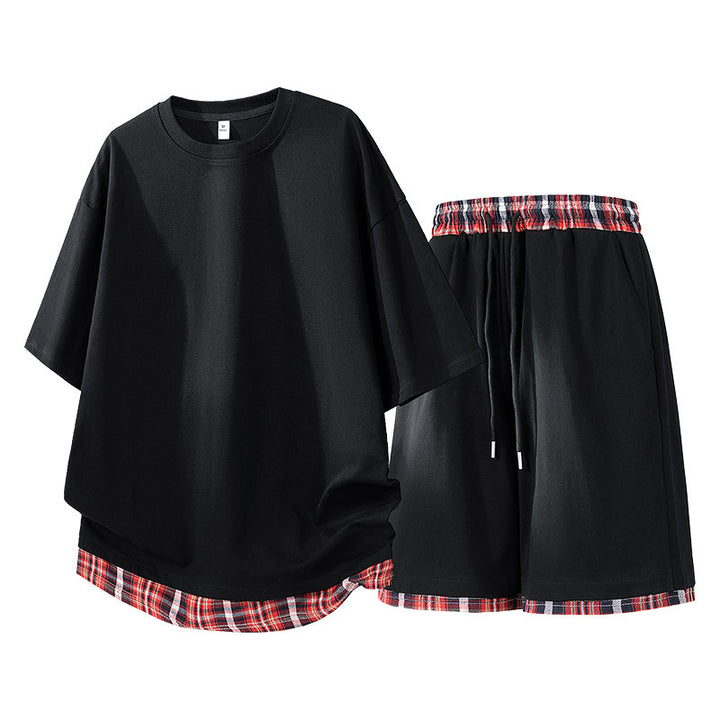 Herrar avslappnad fritidsset med avslappnad t-shirt och shorts Mirla-Eva Jonsson