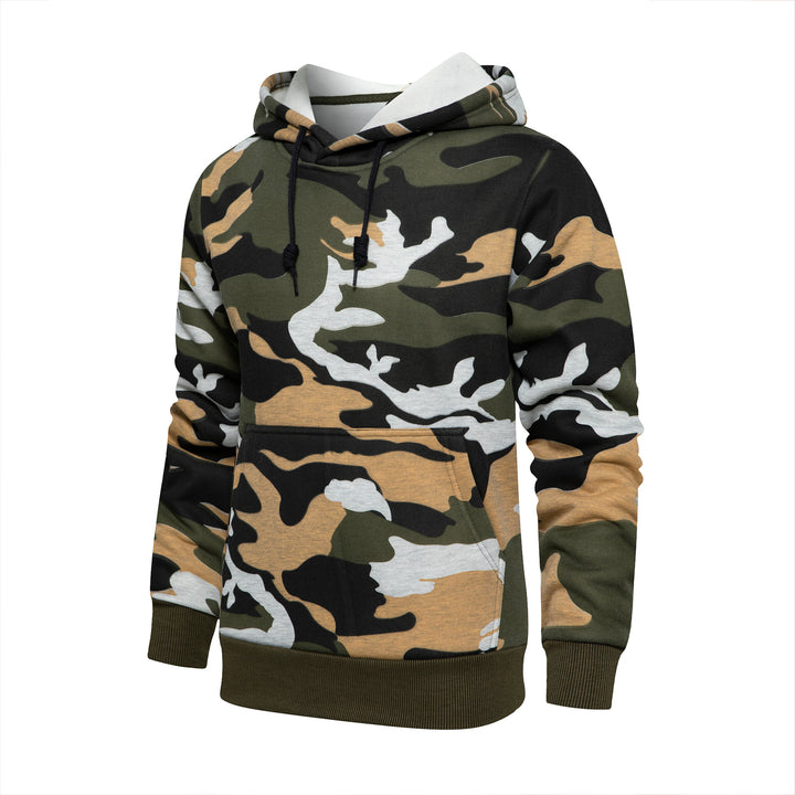 Herrar avslappnad hooded sweatshirt med modern camouflage-design Mirla-Eva Jonsson
