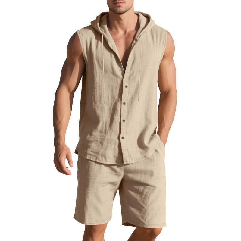 Herrar avslappnad hoodie och shorts set Mirla-Eva Jonsson