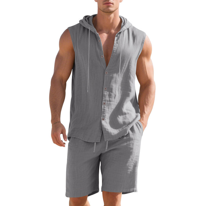 Herrar avslappnad hoodie och shorts set Mirla-Eva Jonsson