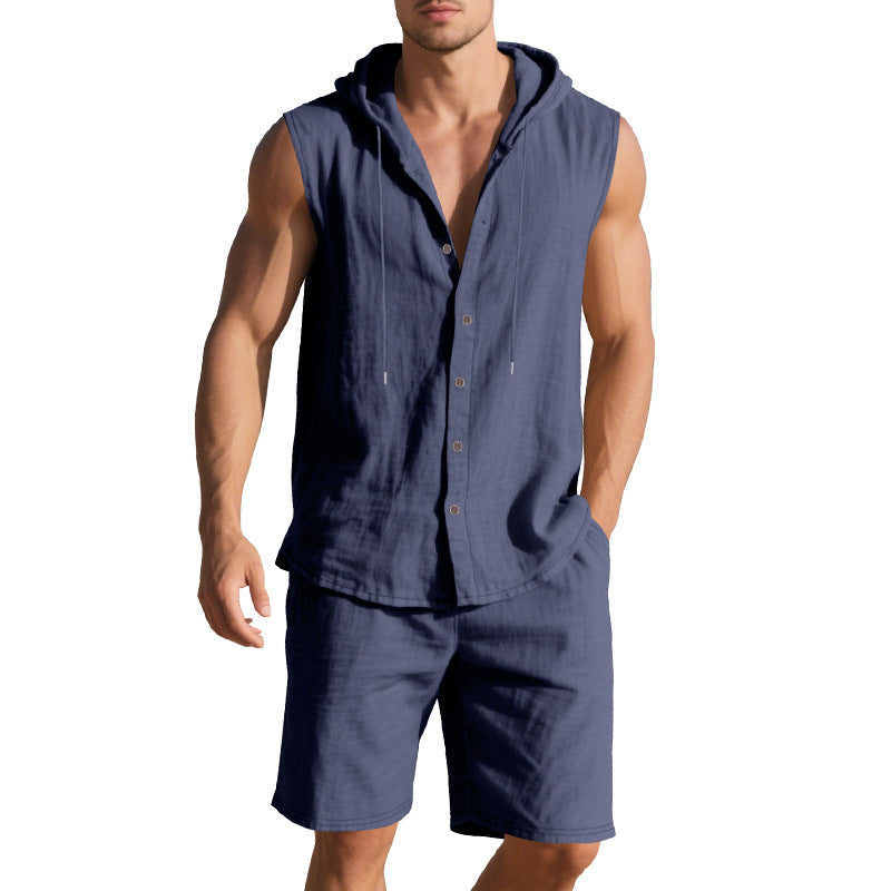 Herrar avslappnad hoodie och shorts set Mirla-Eva Jonsson