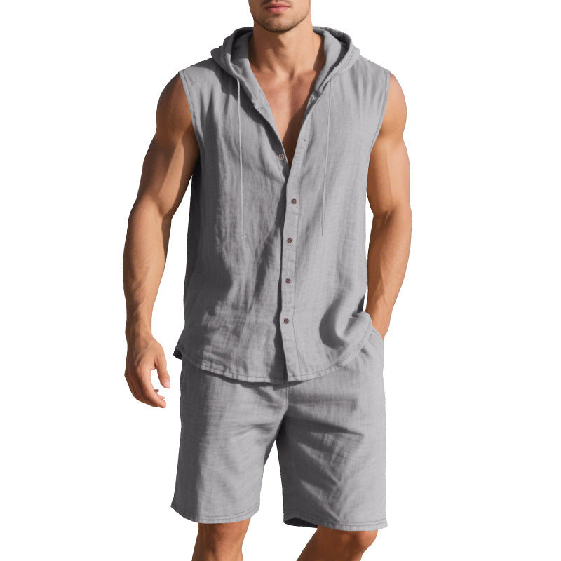Herrar avslappnad hoodie och shorts set Mirla-Eva Jonsson