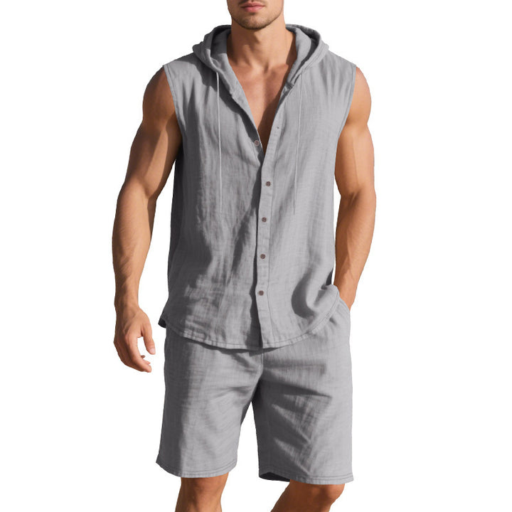 Herrar avslappnad hoodie och shorts set Mirla-Eva Jonsson